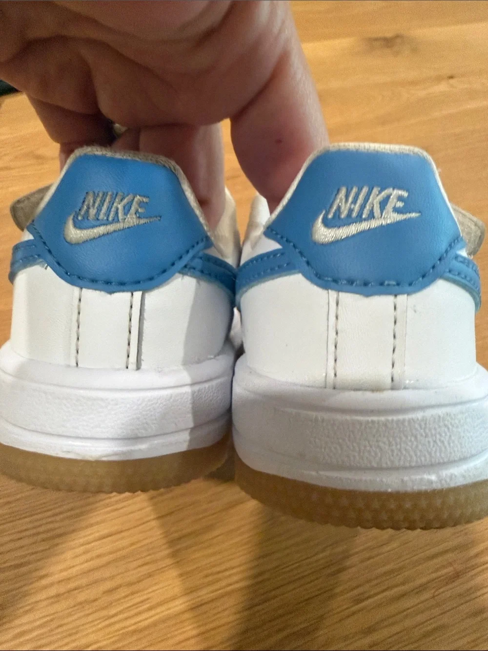 Nike Toddler Force 1 Low EasyOn Blue Beyond Gum Sneakers - Size 8C
